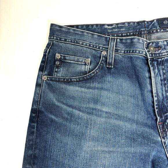 AG Adriana Goldschmeid The Graduate Tailored Leg Dark Wash Jeans 33 x 26 - Picture 8 of 11